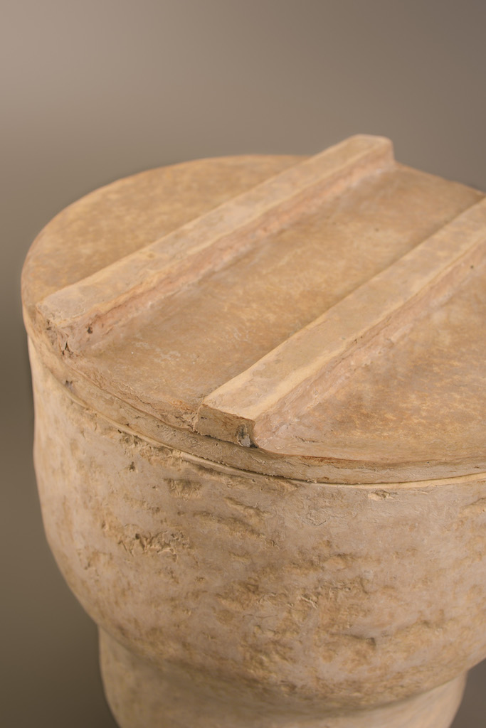 PAPER CLAY VASE SINGLE ABACA PULP WITH EARHOLE by INDIGENOUS